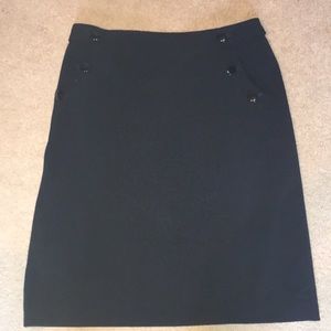 EUC Ann Taylor 2P Navy Office Skirt w/ pockets